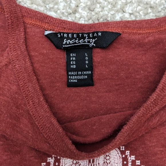 (2/$25) SWS boho elephant spaghetti strap top burnt orange - Picture 5 of 8